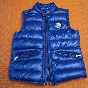 Blue Puffer Vest for Kids by Moncler